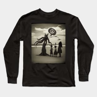 We Come In The Spirit Of Peace & Cooperation: Alien Invasion Long Sleeve T-Shirt